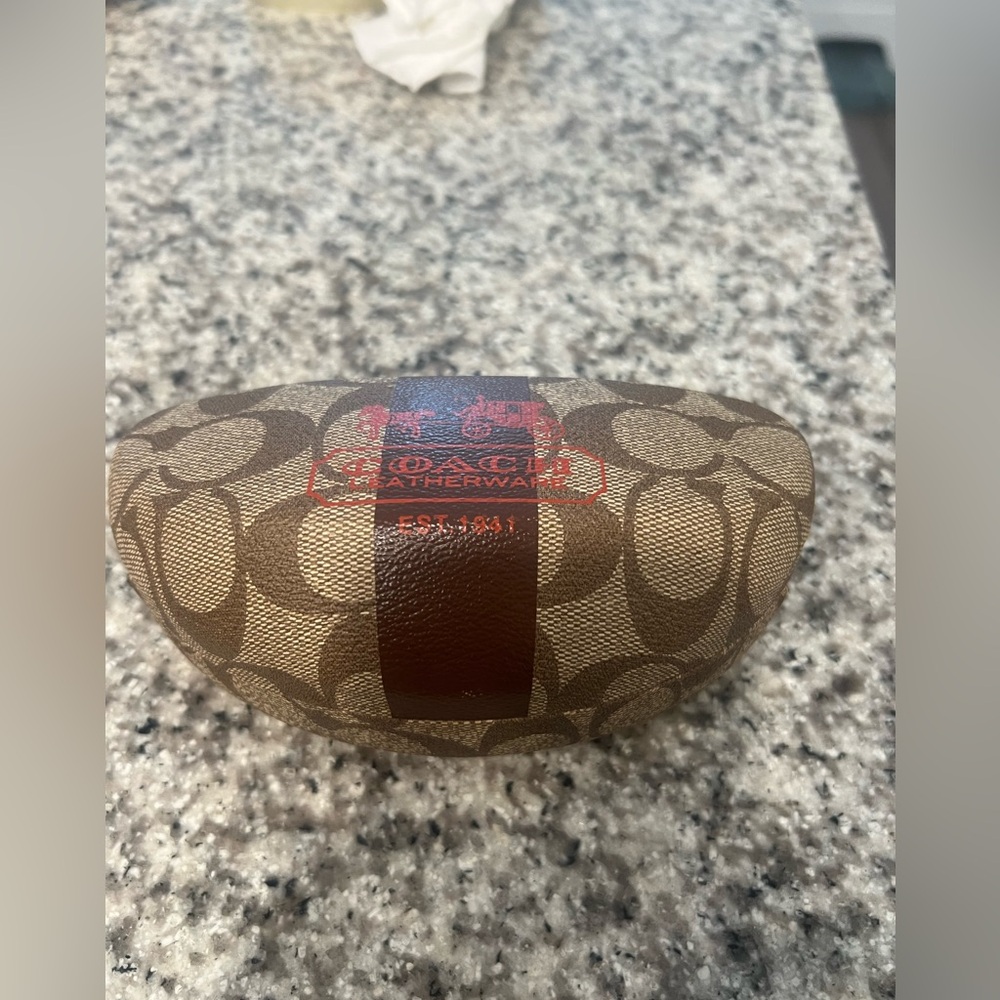 Coach Signature Brown and Tan Case